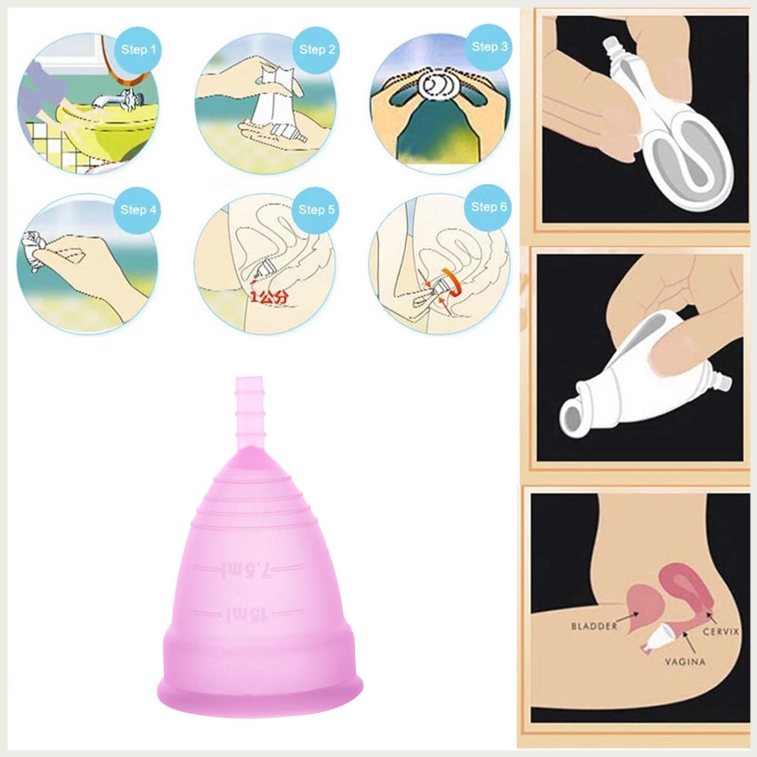 6112A Reusable Menstrual Cup used by womens and girls during the time of their menstrual cycle freeshipping - DeoDap 6112A Reusable Menstrual Cup used by womens and girls during the time of their menstrual cycle freeshipping - DeoDap